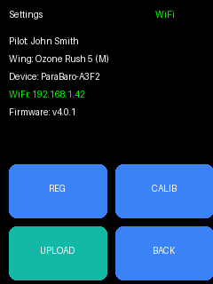Settings WiFi Connected
